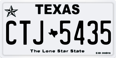 TX license plate CTJ5435