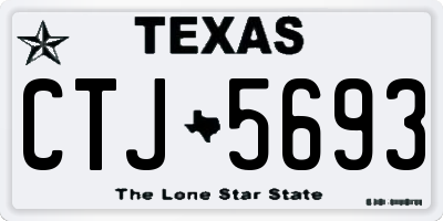 TX license plate CTJ5693