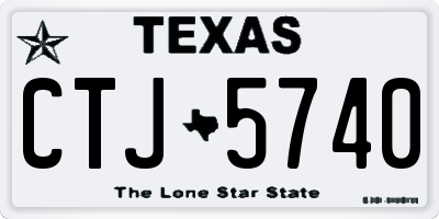 TX license plate CTJ5740