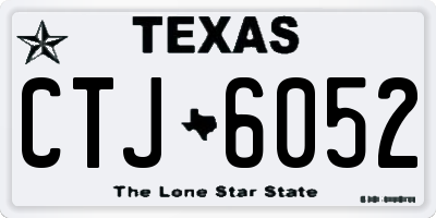 TX license plate CTJ6052