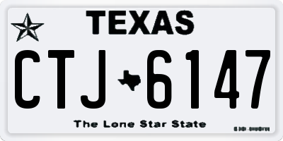 TX license plate CTJ6147