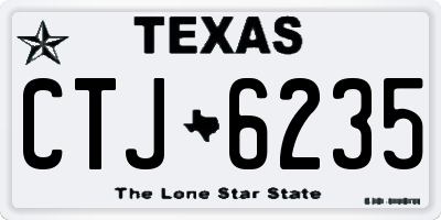 TX license plate CTJ6235