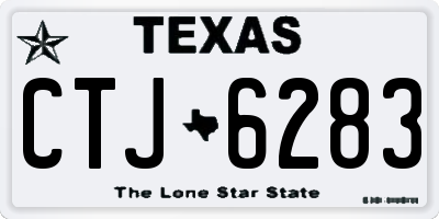 TX license plate CTJ6283
