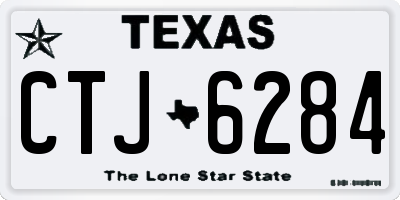 TX license plate CTJ6284