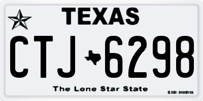 TX license plate CTJ6298