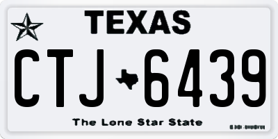 TX license plate CTJ6439