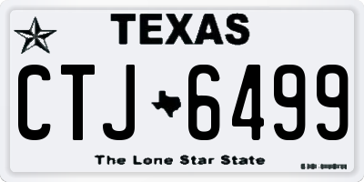 TX license plate CTJ6499