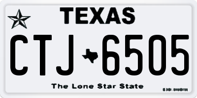 TX license plate CTJ6505