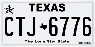 TX license plate CTJ6776