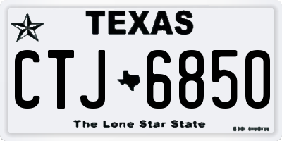 TX license plate CTJ6850