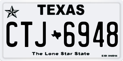 TX license plate CTJ6948