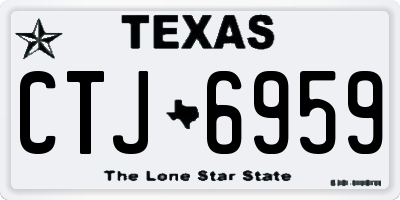 TX license plate CTJ6959