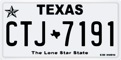 TX license plate CTJ7191