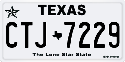TX license plate CTJ7229