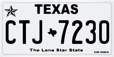 TX license plate CTJ7230