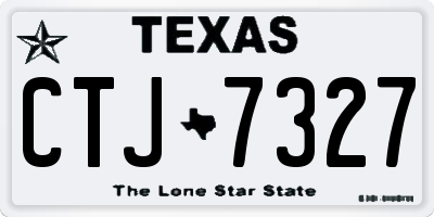 TX license plate CTJ7327