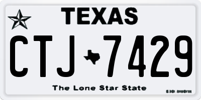 TX license plate CTJ7429