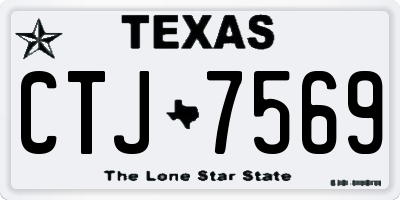 TX license plate CTJ7569