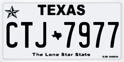 TX license plate CTJ7977
