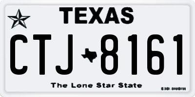 TX license plate CTJ8161