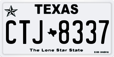 TX license plate CTJ8337