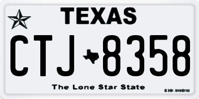 TX license plate CTJ8358