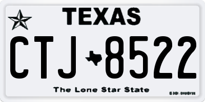 TX license plate CTJ8522