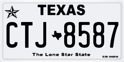 TX license plate CTJ8587