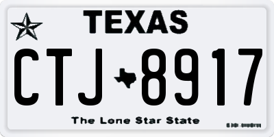 TX license plate CTJ8917