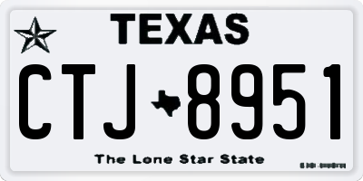 TX license plate CTJ8951