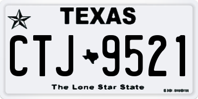 TX license plate CTJ9521