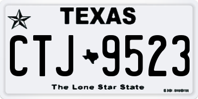 TX license plate CTJ9523