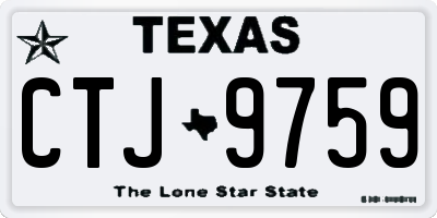 TX license plate CTJ9759