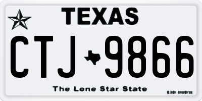 TX license plate CTJ9866