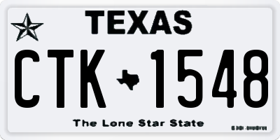 TX license plate CTK1548