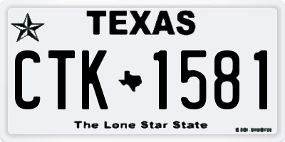 TX license plate CTK1581