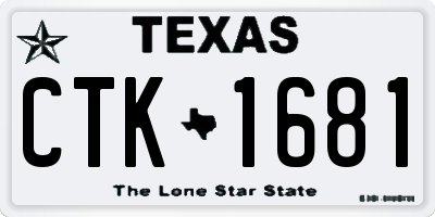 TX license plate CTK1681