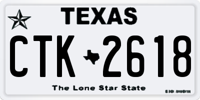 TX license plate CTK2618