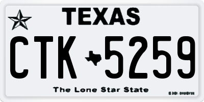 TX license plate CTK5259