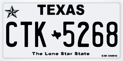 TX license plate CTK5268