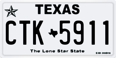 TX license plate CTK5911