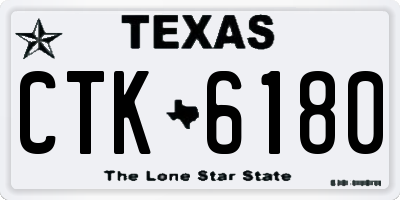TX license plate CTK6180
