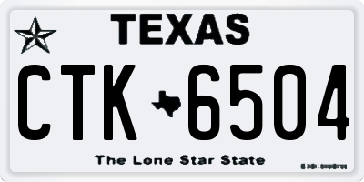 TX license plate CTK6504