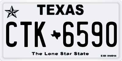 TX license plate CTK6590