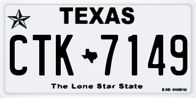 TX license plate CTK7149