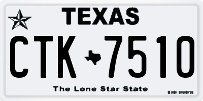 TX license plate CTK7510