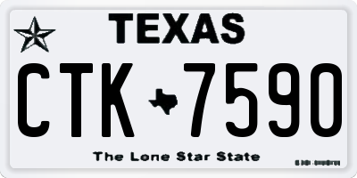 TX license plate CTK7590