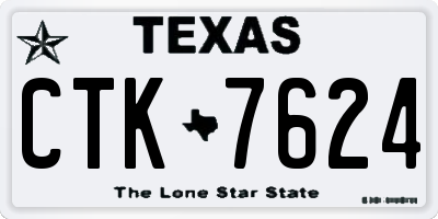 TX license plate CTK7624