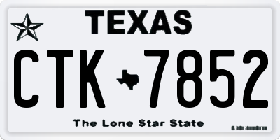 TX license plate CTK7852