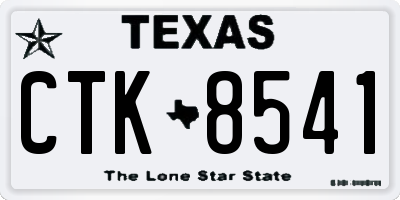 TX license plate CTK8541